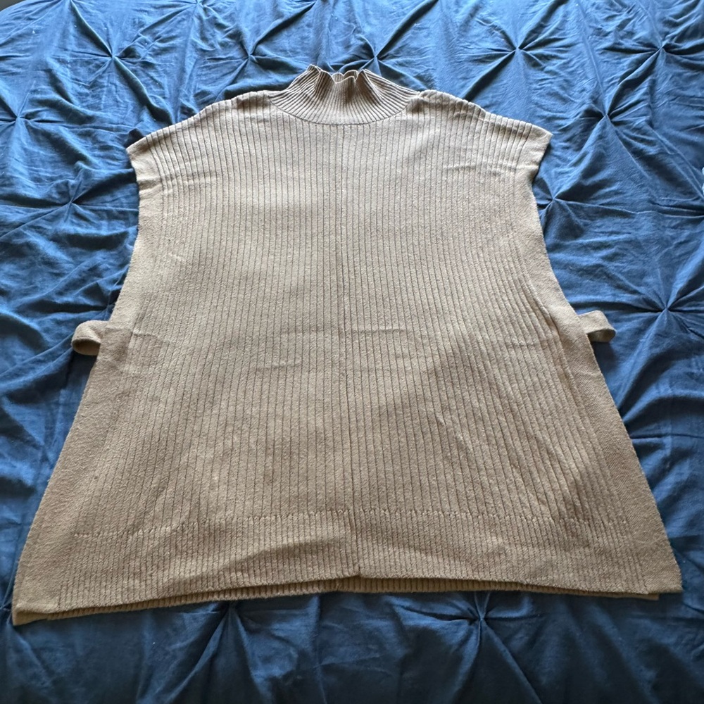 Banana Republic Camel Knit Sweater Poncho